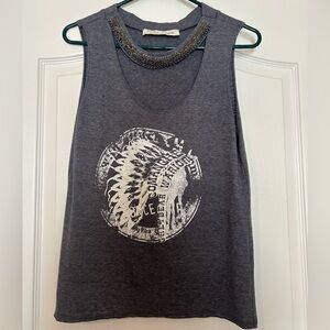 Vintage Havana Gray Muscle Tee with Graphic Design